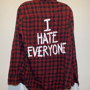 Jac Vanek "I Hate Everyone" Flannel
